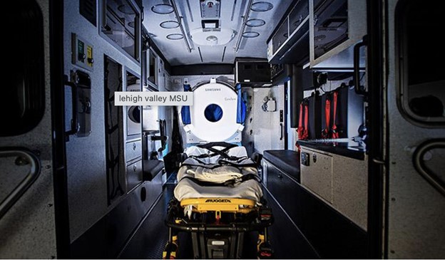 Inside of the Lehigh Valley Mobile Stroke Unit